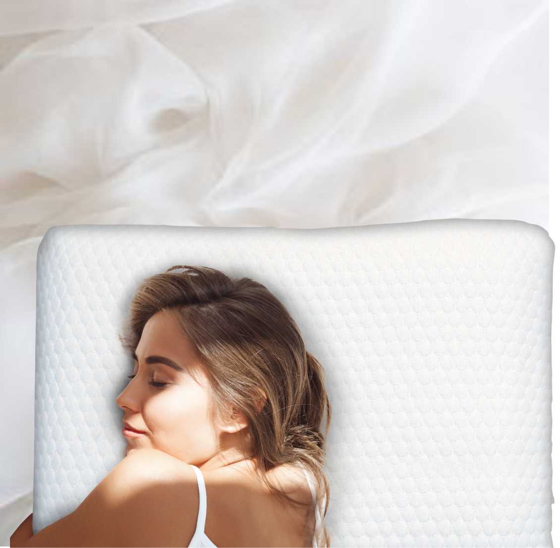 Orkasleep Sunrise Rectangular Orthopedic Neck Support Pillow for Sleeping & Shoulder Pain Memory Foam Solid Sleeping Pillow Pack of 1